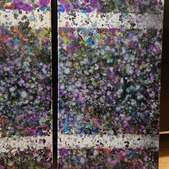 2 HANDCRAFTED Abstract Painting Artwork HANDPAINTED 10x20 Wall Art Decor Artwork - Picture 7 of 17